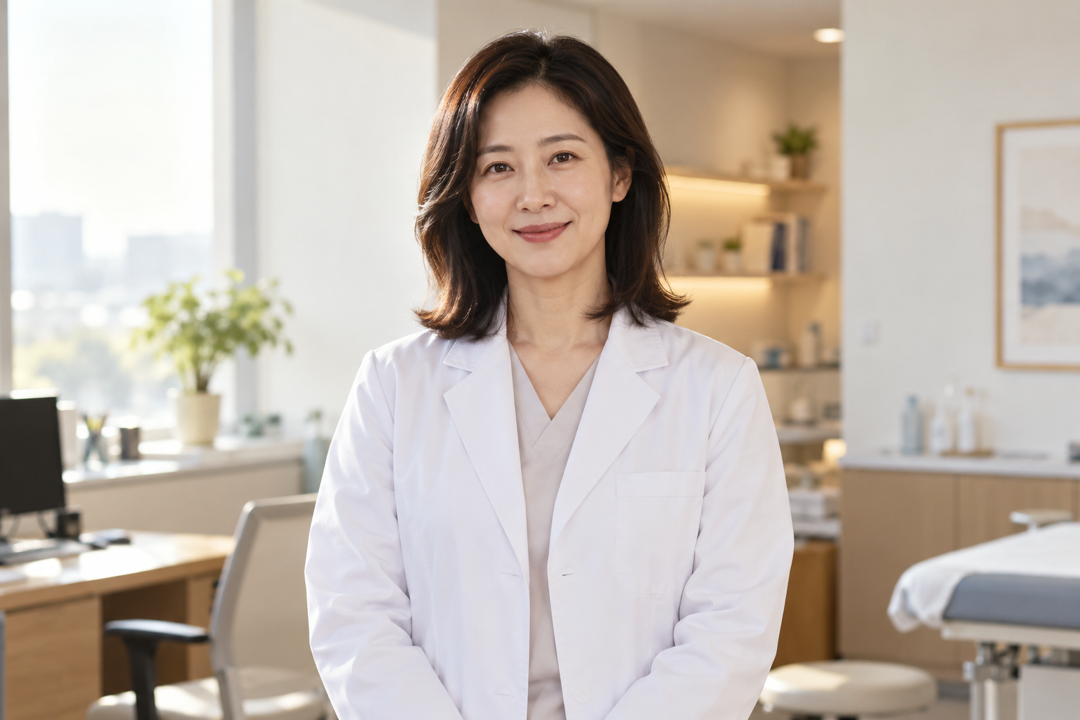 환자의 이야기에 귀 기울이는 가상의 의료진